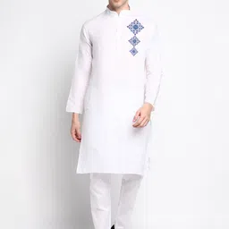 DEVOILER Ethnic Motifs Printed Kurta with Pyjamas-picture-15