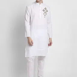 DEVOILER Ethnic Motifs Printed Straight Kurta With Pyjamas-picture-38