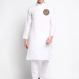 DEVOILER Ethnic Motifs Printed Straight Kurta With Pyjamas-picture-18