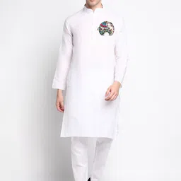 DEVOILER Ethnic Motifs Printed Regular Kurta with Pyjamas-picture-12
