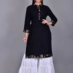 Subh LAXMI Yoke Design Mandarin Collar Straight Kurta With Sharara-picture-41