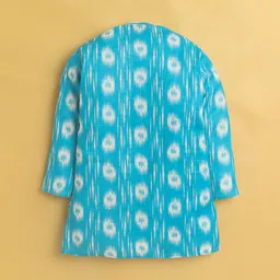 BAESD Boys Abstract Printed Mandarin Collar Kurta With Pyjamas image 3