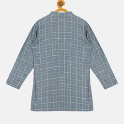 KiddoPanti Boys Checked Kurta with Pyjamas image 3