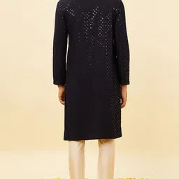 Manyavar Sequinned Embroidered Regular Kurta With Pyjamas image 5
