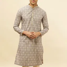 Manyavar Ethnic Motifs Printed Sequined Regular Kurta with Pyjamas image 5