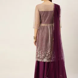 Ethnovog Sequinned Ready to Wear Lehenga & Blouse With Dupatta image 4