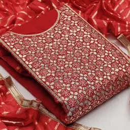 SHADOW & SAINING Ethnic Motifs Embellished Beads and Stones Unstitched Dress Material-image-39