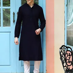Sanwara Ethnic Motifs Embroidered Regular Chikankari Pure Cotton Kurta with Churidar-image-29