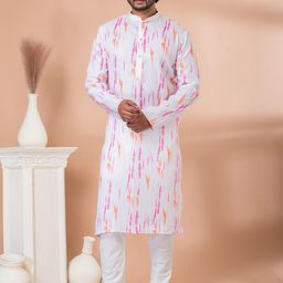 ROOTED LIBAAS Ombre Dyed Mandarin Collar Straight Kurta With Pyjamas-picture-12