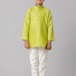 Ramraj Boys Band Collar Straight Kurta with Pyjamas-picture-9