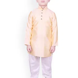 SG YUVRAJ Boys Mustard Yellow Kurta with Pyjama-image-53