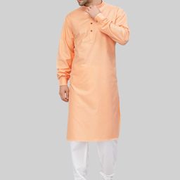 MOHANLAL SONS Mandarin Collar Pure Cotton Straight Kurta With Churidar-image-85