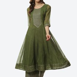 Biba Women  Embroidered Kurta with Palazzos-picture-54