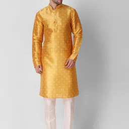 Koshin Geometric Printed Kurta With Pyjamas-picture-5