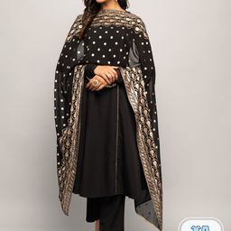 FIORRA Crepe A-Line Kurta With Trousers & Dupatta-37