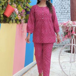 HEBA Bandhani Printed Tunic With Trouser-29