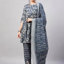WineRed Paisley Printed Pure Cotton Kurta With Palazzos & Dupatta-24