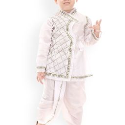 BAESD Boys Embroidered Angrakha Kurta with Dhoti Pants-17