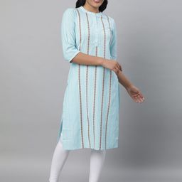 AURELIA Striped Straight Kurta With Leggings-picture-44