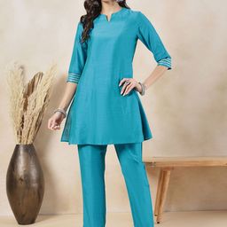Anouk Panelled Nocthed- Neck Straight Kurta With Trouser-picture-47