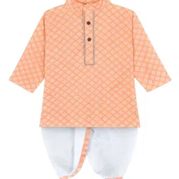 BAESD Boys Ethnic Motifs Printed Regular Kurta with Dhoti Pants-18