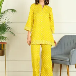 mokshi Ethnic Motifs Printed Regular Kurta with Palazzos-11