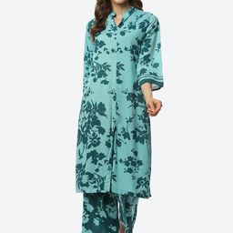 Biba Women Floral Printed Kurta with Palazzos-picture-46