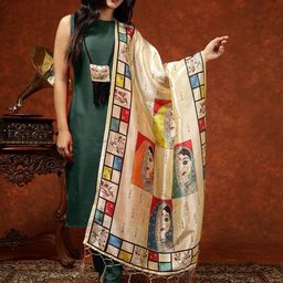 KALINI Printed Straight Kurta & Trousers With Dupatta-picture-27