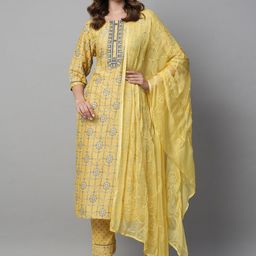 Kiana Ethnic Motifs Printed Regular Kurta With Trousers & Dupatta-22