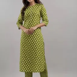 POSHART FASHION AS UNIQUE AS YOU ARE Printed Pure Cotton Kurta With Trousers & Dupatta-picture-26