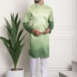 SOJANYA Dyed Mandarin Collar Straight Kurta With Pyjamas-image-13