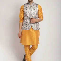 Kaifoo Floral Printed Regular Kurta with Churidar-15
