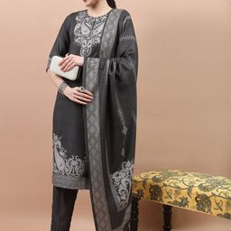 Vishudh Ethnic Motifs Printed Kurta With Palazzos & Dupatta-1