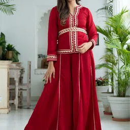 Lavanya The Label Embroidered V-Neck Kurti with Skirt-image-64
