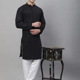 SOJANYA Embroidered Pure Cotton Kurta With Churidar-picture-40