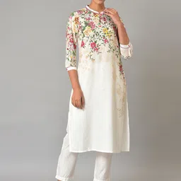 AURELIA Floral Printed Kurta with Trousers-12