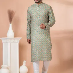 ROOTED LIBAAS Geometric Printed Straight Kurta with Pyjamas-image-59