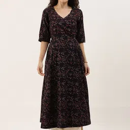 KALINI Ethnic Motifs Printed Pure Cotton Kurta With Palazzos-picture-1