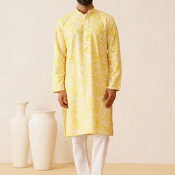 SOJANYA Embroidered Regular Sequinned Pure Cotton Kurta with Churidar-picture-5