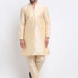 Armaan Ethnic Ethnic Motifs Yoke Design Thread Work Dupion Silk Kurta with-image-91