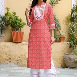 GILLORI Printed Regular Pure Cotton Kurta with Palazzos-38