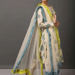 NUHH Ethnic Motifs Printed Regular Kurta With Trousers & Dupatta-16