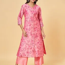 RANGMANCH BY PANTALOONS Floral Printed A-Line Kurta with Palazzos-picture-23
