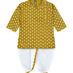 BAESD Boys Ethnic Motifs Printed Pure Cotton Kurta with Dhoti Pants-39