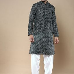 Anouk Men Floral Printed Regular Kurta with Pyjamas-34