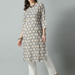 VIDHANI Floral Printed Regular Kurta with Trousers-picture-22
