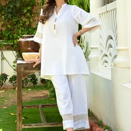 Bunaai Mandarin Collar Tunic With Palazzo-picture-14