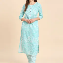 KALINI Ethnic Motifs Printed Regular Kurta With Trousers-picture-25