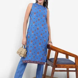 KETCH Floral Printed Regular Kurta with Trousers-image-76