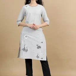 Marcia Printed Regular Pure Cotton Kurta with Trouser-28